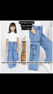 kulot jeans cargo anak perempuan