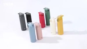 TYESO Color Lid Sports 600ml-750ml (Black) Vacuum Insulated Stainless Steel Tumbler Drinking Flask