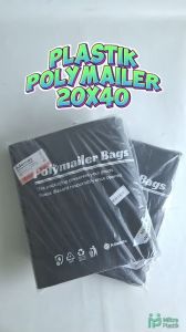 Plastik Polymailer 20x40 cm isi 100 pcs Packing Online Shop Lem Seal Amplop Hitam 20 x 40