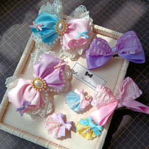 Rui Handmade Pearl Butterfly Knot Hair Accessories Fresh Summer Shell Fairy Sweet Girl Baby Hair Clips Korean Style Hairpins