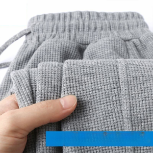 Buy One Get One Free Big Sale Leak-Picking Waffle Pants Summer Thin Sweatpants Men Straight-leg Casual Oversized Track Pants