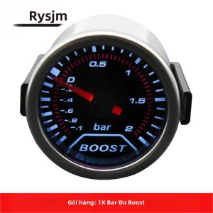RYSJM | Đồng Hồ Đo LED Trắng 52MM Cho Xe 12V - Nhiệt Độ Nước Nhiệt Độ Dầu Áp Suất Dầu Đồng Hồ Đo Điện Áp Áp Suất Chân Không Vòng Tua Máy Tỷ Lệ Nhiên Liệu Không Khí Đồng Hồ Đo Nhiệt Độ Khí Thải EGT