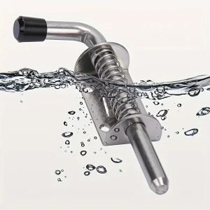 1/2PCS Spring Loaded Latch Pin 304 Stainless Steel Silver Window Cabinet Hinges Security Door Bolt Latch For Household Hardware