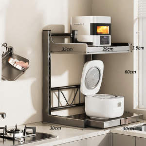 B&W | Multi-Function Kitchen Storage Rack for Microwave Pots Rice Cooker and Oven