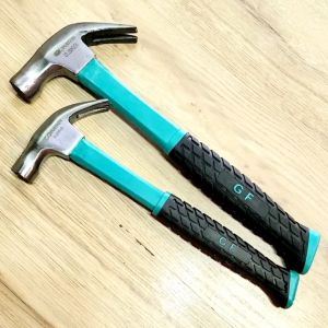 Búa Đóng Nhổ Đinh 0.25kg/ 0.5kg Nguyên Khối Tay Cầm Bọc Nhựa Đầu Đóng Caro Nổi Chống Trượt Giúp Đóng Đinh Chính Xác