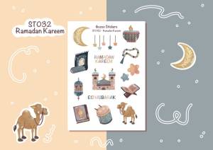 Sticker tự thiết kế - sticker sheet ramadan kareem - hình dán sổ nhật kí bullet journal - unim042