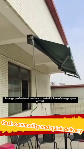 Foldable and adjustable awning Resistant to Class 9 Typhoonretractable awning thickened and thickened rotating aluminum alloy bracket rainproof and sunproof