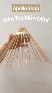 (Combo Siêu Tiết Kiệm) 10 Chao Đèn Mây Tre Thả Trần Hình Nón Lá Mini Dùng Để Decor Nhà Hàng Cafe Homestay