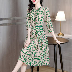 DAIXIANGFEIZI | Chiffon Floral Summer Dress 3/4 Sleeve