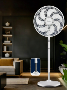 Haier | Quiet Home Standing Fan Smart Voice and Bluetooth