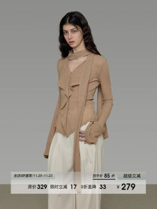 เสื้อสเวตเตอร์คอวีผ้าถักแขนยาวผู้หญิง ฤดูใบไม้ร่วง 2025 ใหม่ ดีไซน์เรียบง่าย ใช้งานได้หลากหลาย ทรงหลวม แขนยาว ปกติ