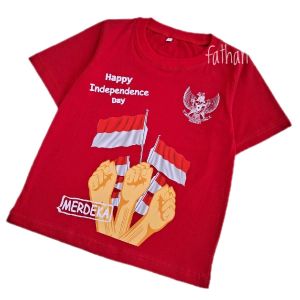 Kaos Distro Anak Kemerdekaan 17 Agustus Garuda merah Laki dan Perempuan