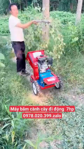 Máy băm cành cây chạy xăng  động cơ 7hp
