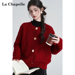 La Chapelle | Red Soft Cordknit Cardigan