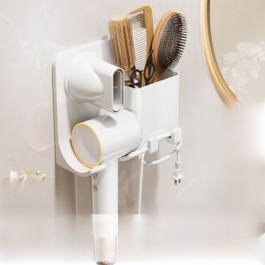 Wind Island Lazy Man Blow Dryer Holder Magnetic Wall Mount No Drilling Bathroom Storage Rack for Leifeng Faikor Dyson
