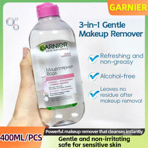 Micellar Cleansing Water Pink 400ml - Garnier Womens cosmetics Gently Cleanses and Removes Makeup for Normal Skin