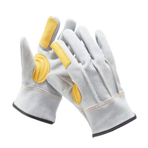 Work Gloves For MenConstruction Working Gloves for Welding Fireproof Fireplace Leather Working Gloves
