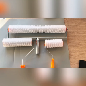 Self-Leveling 9Inch White Defoaming Roller Cement Floor/Latex Epoxy Coating Tool/Paint Bubble Remover Construction Accessory Item