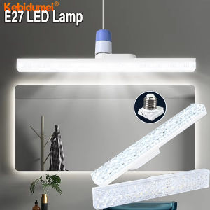 Kebidumei หลอดไฟแถบไฟ LED สว่างมาก E27 18W/24W สกรูโคมไฟติดเพดานบ้านพลังงานสูงความสว่างแสงหลอดไฟคริสตัลยาว