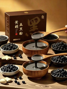 YUYAOJIREN | Bột Đen Năm Loại Gói Đơn Lặp Steaming và Drying