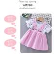 3-6yrs Baby Girls 2in1 Summer 🐰 Rabbit Suspender Dress Cute Fashion 3~6岁女童夏季兔子🐰背带裙假两件装新款时尚可爱. 