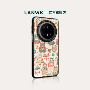 Merry Christmas LANWK Huawei Mate80 pro Max/70 Air/60 Glass Phone Case Womens New Creative Anti-Fall Protection Cover