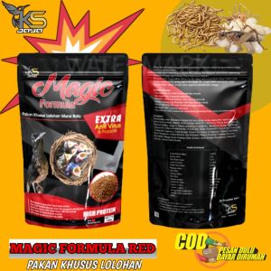 MAGIC FORMULA RED PAKAN LOLOHAN MURAI BATU TROTOL ANTI VIRUS PROBIOTIK HIGH PROTEIN BUBUR LOLOH