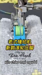 Chân Vịt nhựa bánh xe chống nhăn cho máy may gia đình cổ điển và máy đa năng