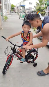 Beige Kids Bikes 12 / 16 /18 Inch Bicycle 2-12 Tahun kids bicycle Mountain Bikes Front Basket Kids Bikes