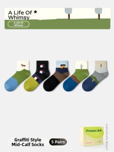 PRIMEET | Sport Antibacterial Breathable Cotton Socks