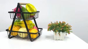 Kitchen Storage Kitchen Organizer Storage Vegetable Storage 2 Tier Onion Rack Rak Bawang Bertingkat Iron