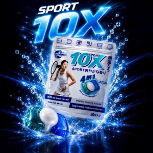 PODDO Sport 10X Laundry Capsules [20pods /80pods/120pods] | Sportswear Laundry Detergent Pods | Removes Sweat Odour | 99.9% Anti-Bacterial | Deep Clean | Protects Performance Fabrics