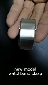Khóa Đồng Hồ Bằng Thép Không Gỉ 316L Khóa An Toàn Đẩy Đôi Cho Seiko Rolex - 18mm 20mm 22mm Phụ Kiện Dây Đeo Đồng Hồ Màu Bạc Đen