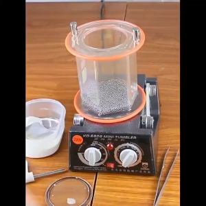 KT6808 Jewelry Polishing Tumbler Mini Rotary Polisher with Polishing Beads