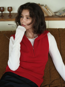 SHEITAOZI | Trendy Knit Zippered Vest Red