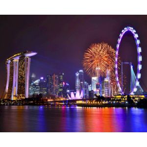 GATYZTORY Diy Painting By Numbers For Adults Red Ferris Wheel Coloring On Numbers On Canvas Diy Gift Home Decor Handpainted