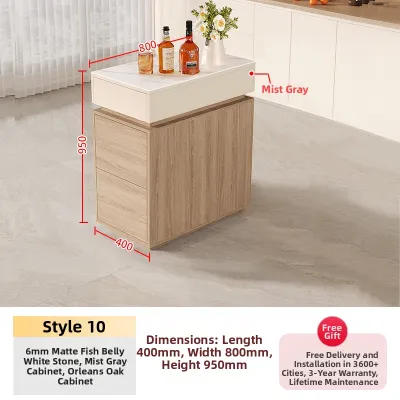 YDYOUDAN | Space-saving Multi-function Narrow Island Table Kitchen Cabinet