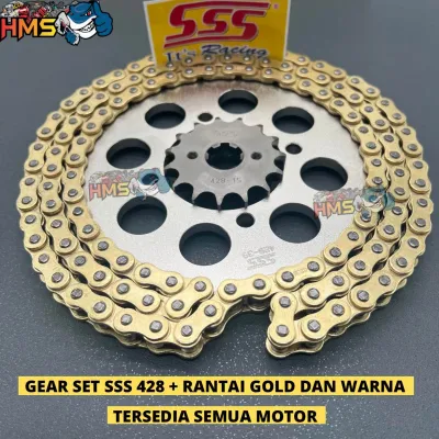 Gir Set SSS 428 Cbr Cb 150 R Megapro Verza Tiger Rantai Gold 428H Gear Set Sss Cbr 150 Cb 150 R