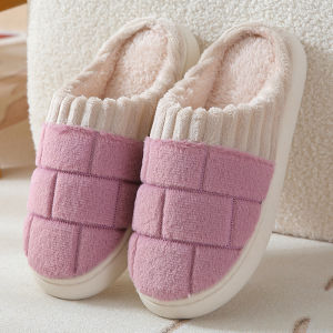 Dép Bông Lông Dày Mùa Đông 2024 Mới Cho Nữ Đi Ngoài Trời Dễ Thương Trẻ Em Bố Mẹ Ba Người Một Gia Đình Khuyến Mại Mùa Thu Đông