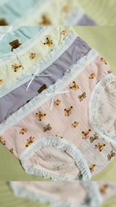 Set 5 Quần Lót Tam Giác Cho Bé Gái CC Cotton kháng khuẩn siêu mềm mát  chip tam giác size 32 -45kg quần chip tam giác bé gái