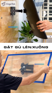 E02 Erogtek – Giá treo màn hình máy tính/Tivi - Xoay đa năng/ trái-phải 180độ – Gắn tường  [14 - 32 inch] Rẻ hơn P4