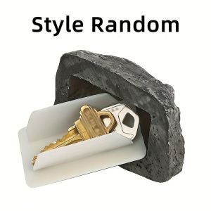 Creative Simulation Hide Keys In Stone Safety Storage Box Outdoor Garden Hidden Fake Rock Shape For Home RV Spare Key Safe