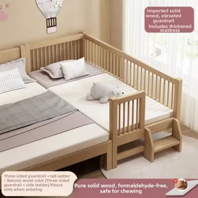 ZHENTAIYUAN | Eco-friendly Solid Wood Expandable Baby Bed