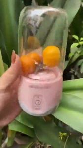 Máy Xay Sinh Tố Đa Năng Cầm Tay dao 6 lưỡi 300ml Sử dụng pin sạc - Xay cực nhanh cao cấp an toàn tuyệt đối