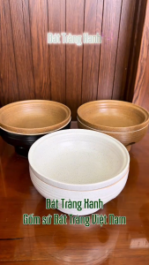 Bộ Bát Gốm Đun Nóng Giữ Ấm Đồ Ăn Men Tiêu Bát Tràng 1L – Bát Hâm Nóng Thức Ăn Tiện Dụng Cho Gia Đình Nhà Hàng