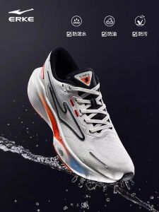 Erke 5.0 Mens Running Shoes Stable Shock Absorption Sports Sneakers Anti-slip Park Running Shoes Waterproof Synthetic Leather