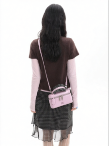 JANDRESS | Original Hepburn Girl Lazy Pink Purple Handheld Square Bag