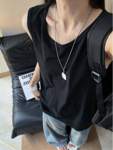 ZHUOCAN | Black Sleeveless Vest T-Shirt for Men and Women Summer Casual Sport