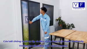 Cửa lưới chống muỗi tự lắp Vietfamily (điều chỉnh được kích thước) lắp cho cửa lối đi