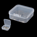 Thickened Square Hard Plastic Box Flip Cover Storage Box Transparent Integrated Packaging Box Small Plastic Container for Parts. 